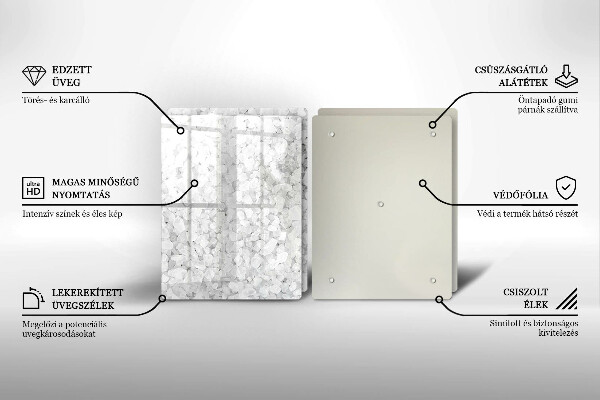 Glas Ceranfeldabdeckung Salzkristalle