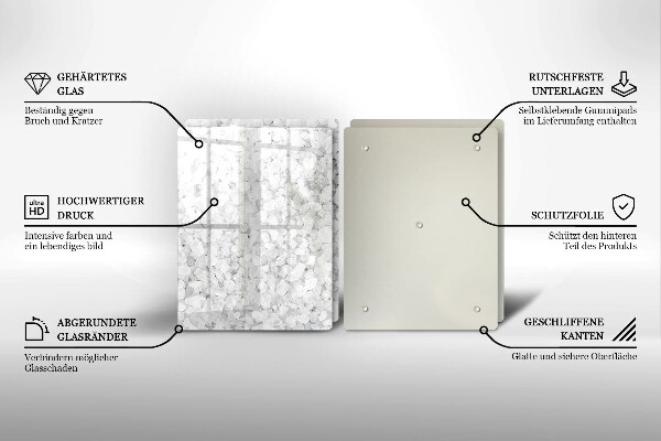 Glas Ceranfeldabdeckung Salzkristalle