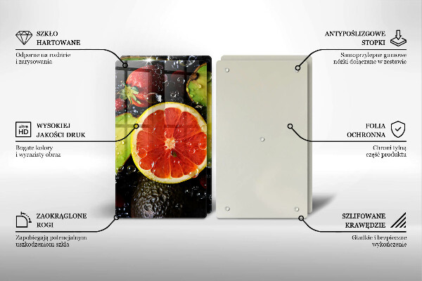 Glas Ceranfeldabdeckung Früchte und Gemüse