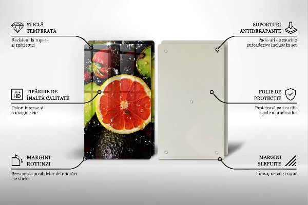 Glas Ceranfeldabdeckung Früchte und Gemüse