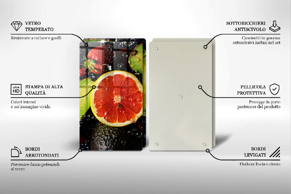 Glas Ceranfeldabdeckung Früchte und Gemüse