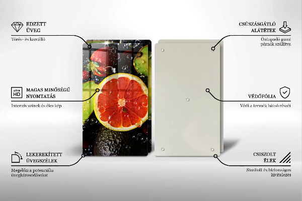 Glas Ceranfeldabdeckung Früchte und Gemüse