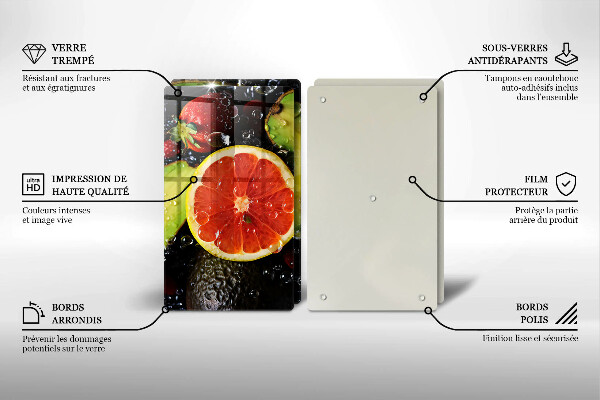 Glas Ceranfeldabdeckung Früchte und Gemüse
