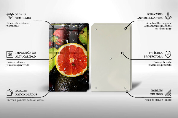Glas Ceranfeldabdeckung Früchte und Gemüse