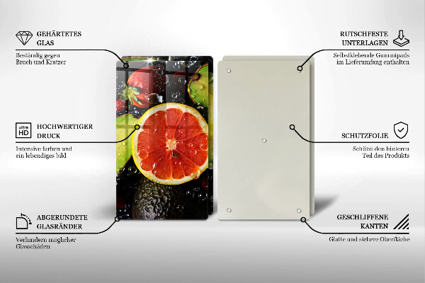 Glas Ceranfeldabdeckung Früchte und Gemüse