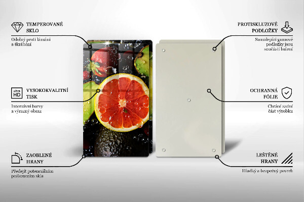 Glas Ceranfeldabdeckung Früchte und Gemüse