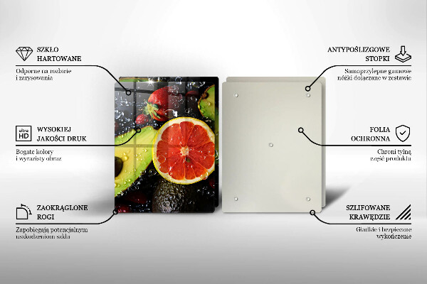 Glas Ceranfeldabdeckung Früchte und Gemüse
