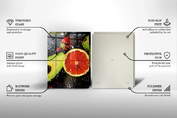 Glas Ceranfeldabdeckung Früchte und Gemüse