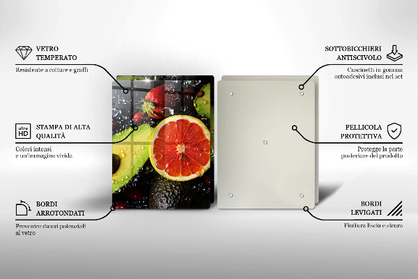 Glas Ceranfeldabdeckung Früchte und Gemüse