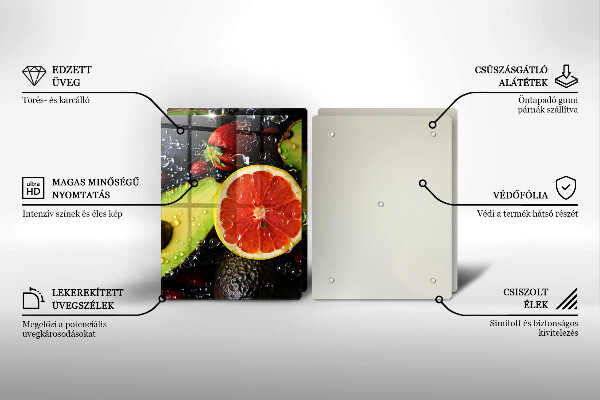 Glas Ceranfeldabdeckung Früchte und Gemüse