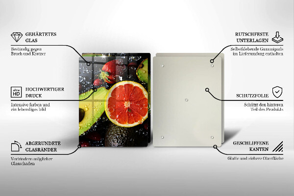 Glas Ceranfeldabdeckung Früchte und Gemüse