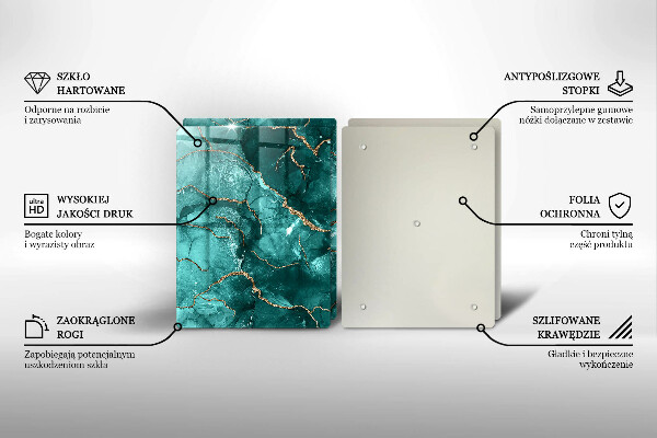 Glas Ceranfeldabdeckung Blauer Marmor