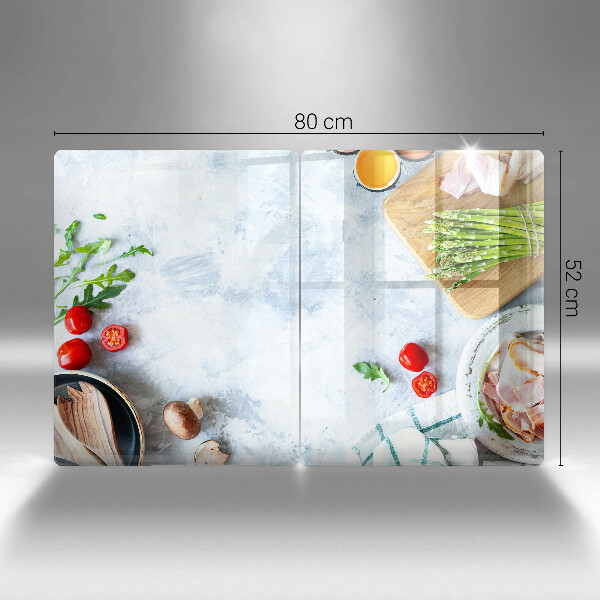 Glas Ceranfeldabdeckung Zutaten in der Küche