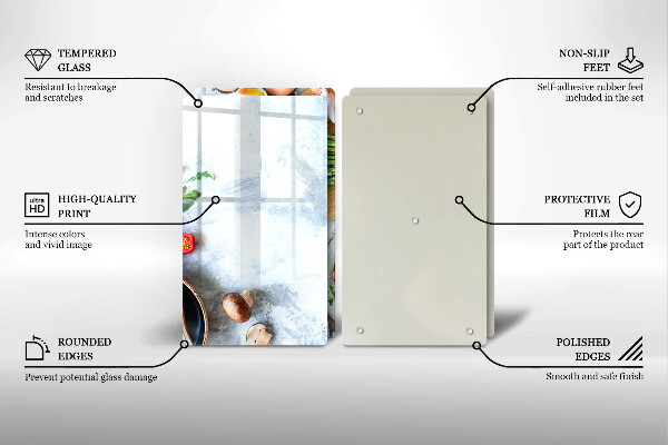 Glas Ceranfeldabdeckung Zutaten in der Küche