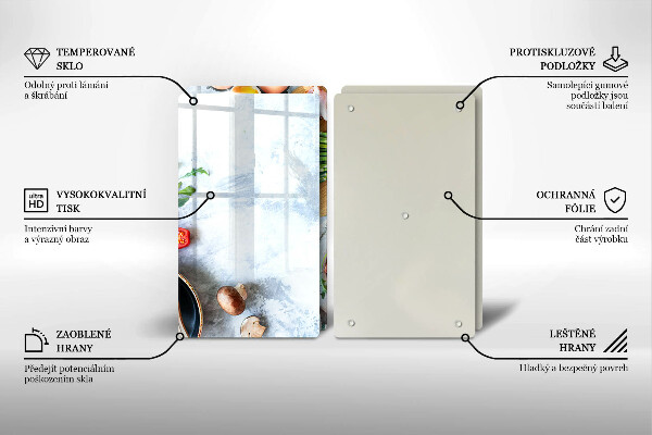 Glas Ceranfeldabdeckung Zutaten in der Küche