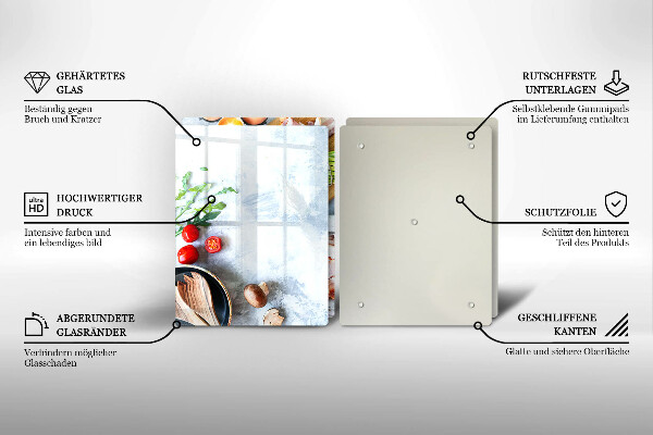 Glas Ceranfeldabdeckung Zutaten in der Küche