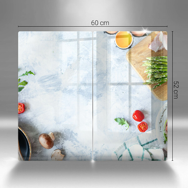 Glas Ceranfeldabdeckung Zutaten in der Küche