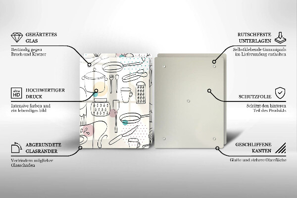 Glas Ceranfeldabdeckung Küchenzubehör