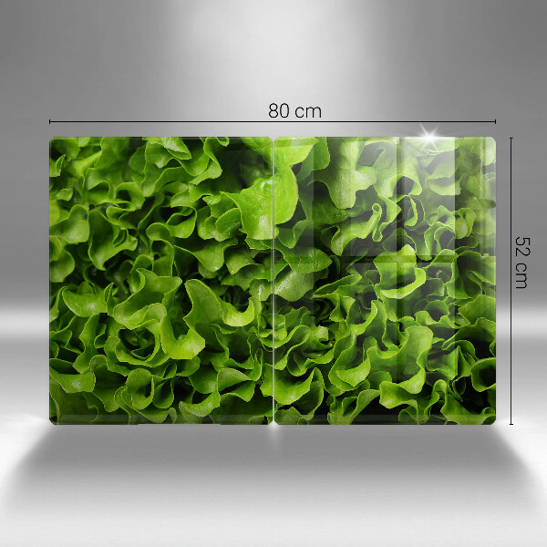 Glas Ceranfeldabdeckung Grüne Salatblätter