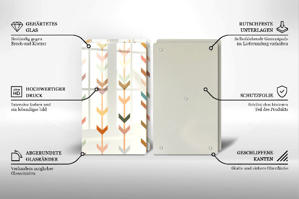 Glas Ceranfeldabdeckung Geometrische Elemente