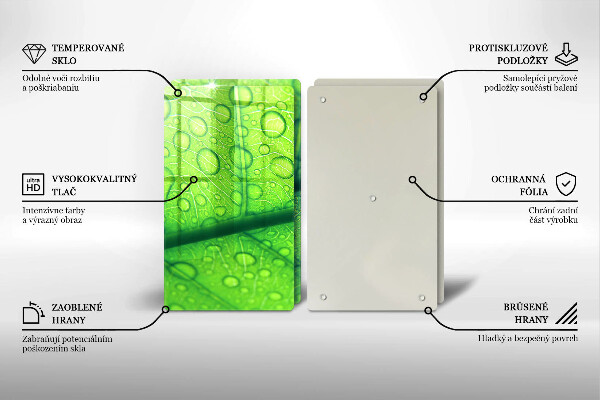 Glas Ceranfeldabdeckung Nahaufnahme eines Blattes