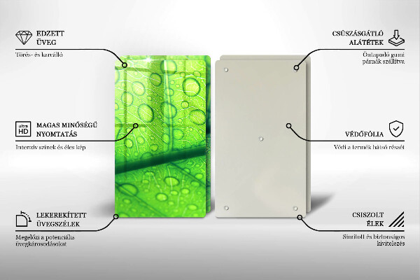 Glas Ceranfeldabdeckung Nahaufnahme eines Blattes
