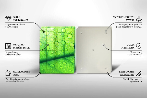 Glas Ceranfeldabdeckung Nahaufnahme eines Blattes