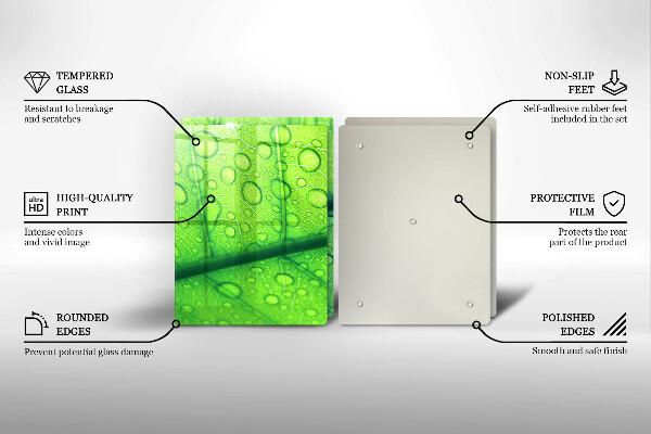 Glas Ceranfeldabdeckung Nahaufnahme eines Blattes