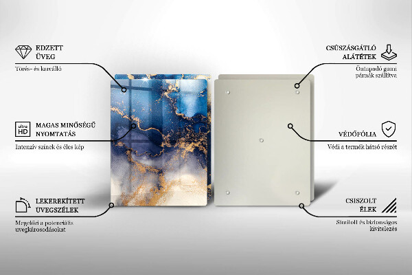 Glas Ceranfeldabdeckung Marmorabstraktion