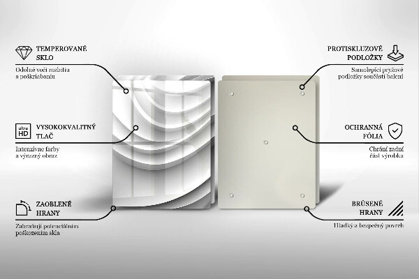 Glas Ceranfeldabdeckung Geometrische Linien
