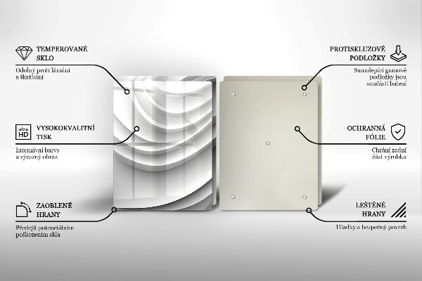 Glas Ceranfeldabdeckung Geometrische Linien