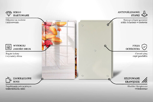 Glas Ceranfeldabdeckung Herbstblätter