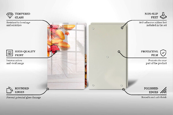 Glas Ceranfeldabdeckung Herbstblätter