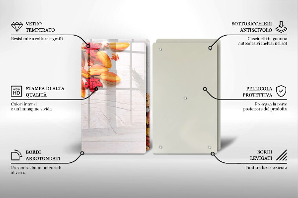 Glas Ceranfeldabdeckung Herbstblätter
