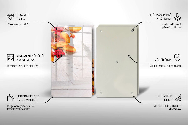 Glas Ceranfeldabdeckung Herbstblätter