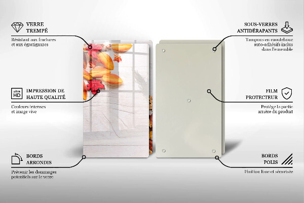 Glas Ceranfeldabdeckung Herbstblätter