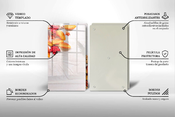 Glas Ceranfeldabdeckung Herbstblätter