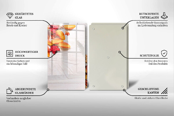 Glas Ceranfeldabdeckung Herbstblätter