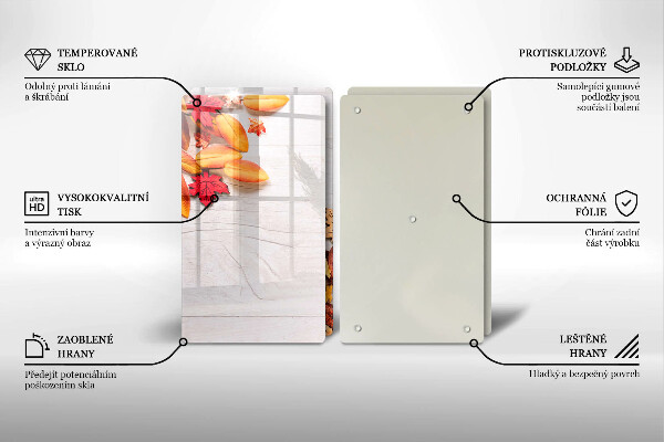 Glas Ceranfeldabdeckung Herbstblätter