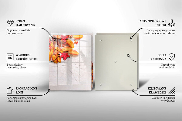 Glas Ceranfeldabdeckung Herbstblätter