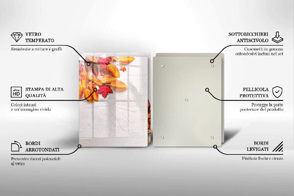 Glas Ceranfeldabdeckung Herbstblätter