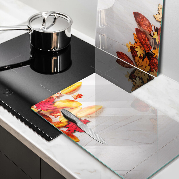 Glas Ceranfeldabdeckung Herbstblätter