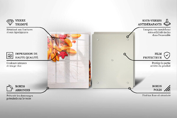 Glas Ceranfeldabdeckung Herbstblätter