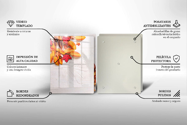 Glas Ceranfeldabdeckung Herbstblätter