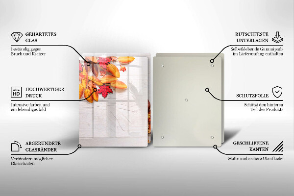 Glas Ceranfeldabdeckung Herbstblätter