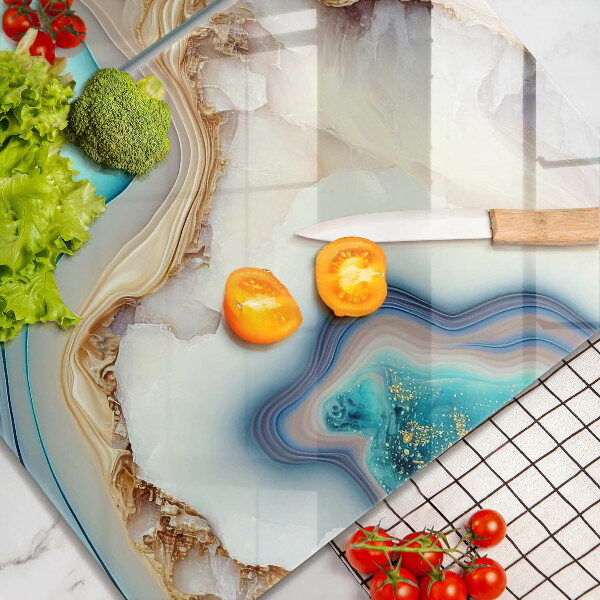 Glas Ceranfeldabdeckung Mehrfarbiger Marmor