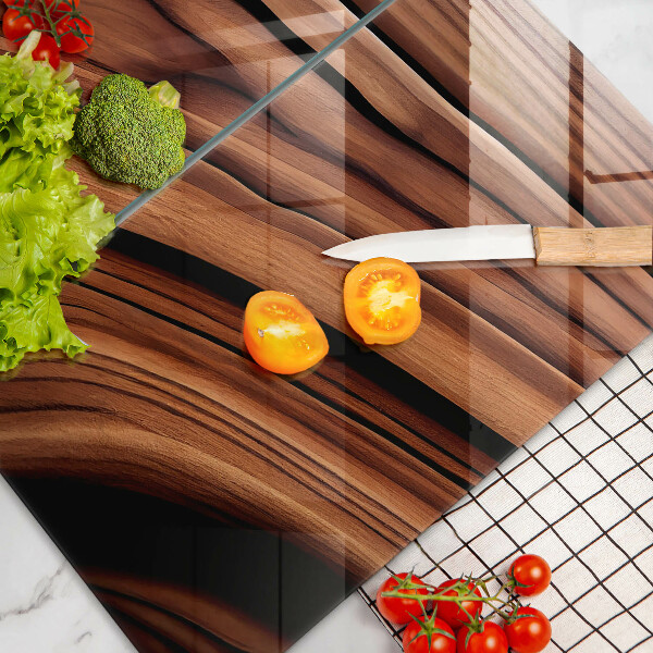 Glas Ceranfeldabdeckung Holzstruktur