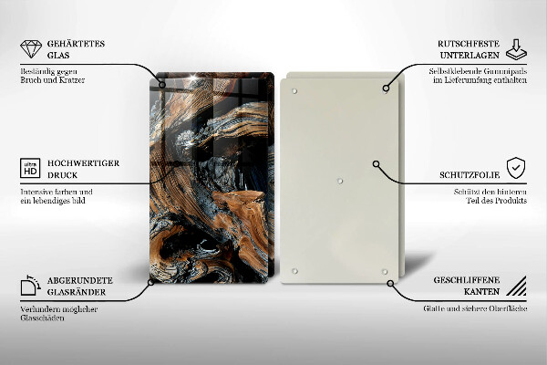 Glas Ceranfeldabdeckung Abstraktes Muster