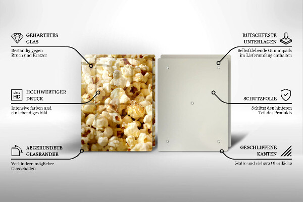 Glas Ceranfeldabdeckung Popcorn