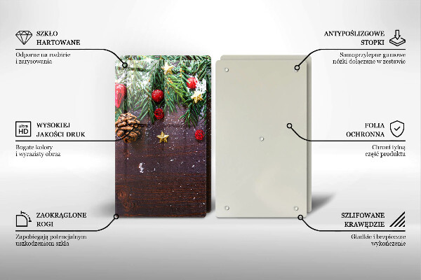 Glas Ceranfeldabdeckung Weihnachtsdekoration